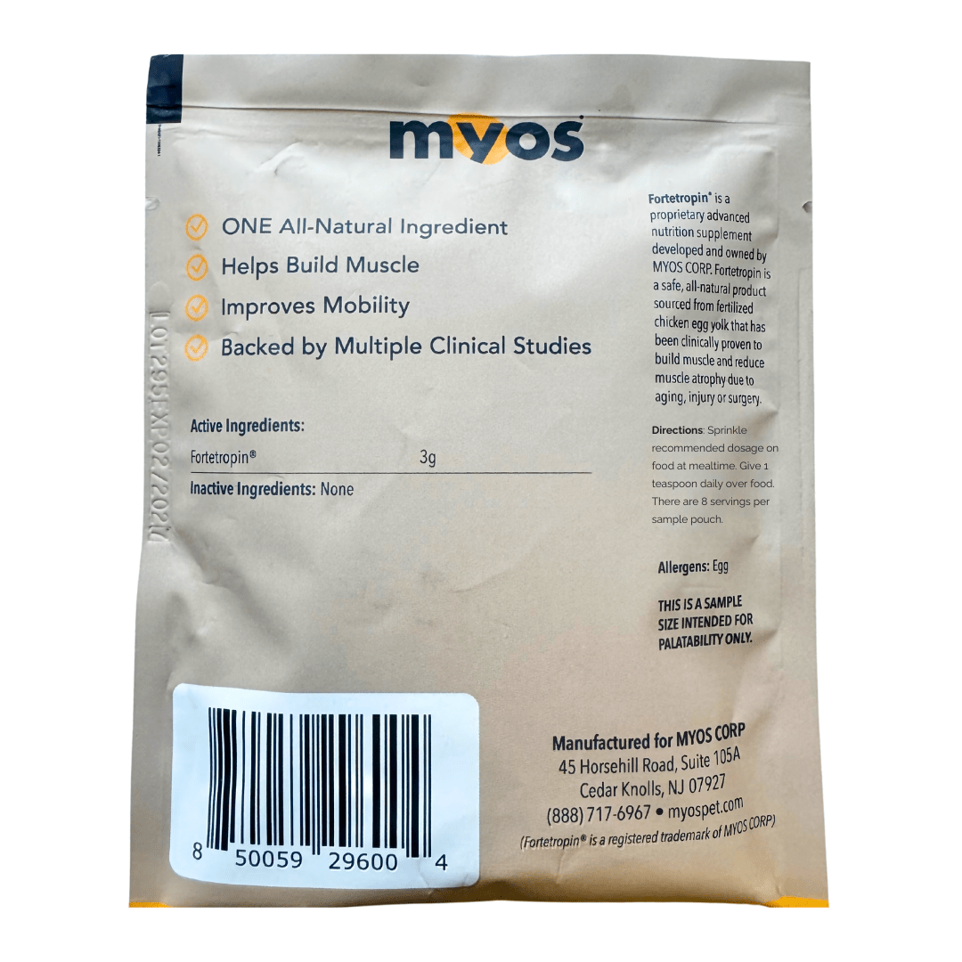 MYOS Canine Muscle Formula Samples Pet Supplies Myos Vet