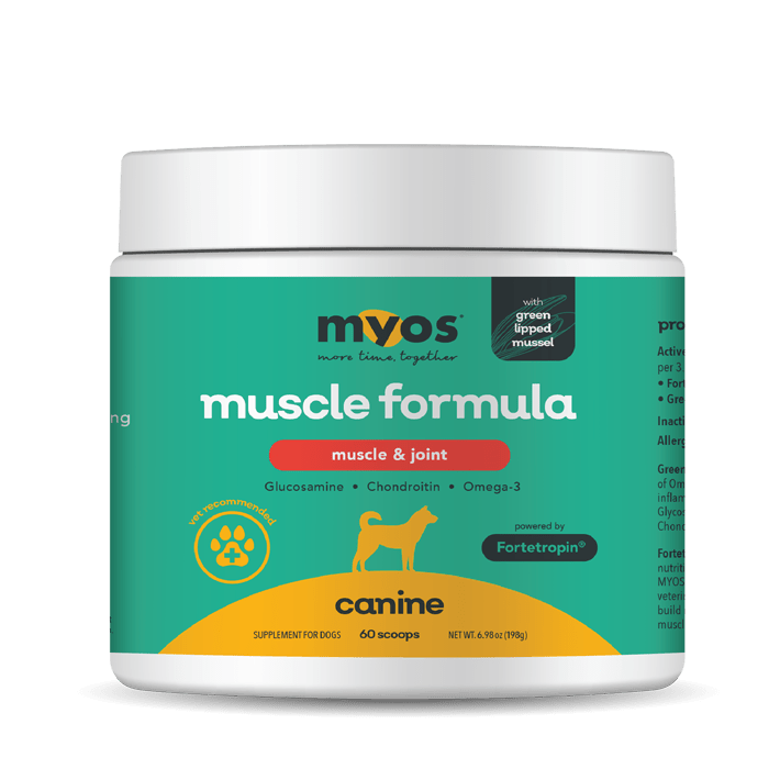 Canine Muscle & Joint Formula Dog Supplements Myos Pet 198 g