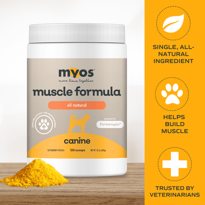 Canine Muscle Formula 360g Dog Supplements myospet.com 