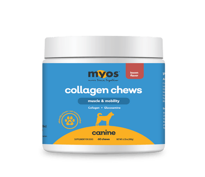 Canine Muscle & Mobility Collagen Chew Dog Supplements myospet.com 