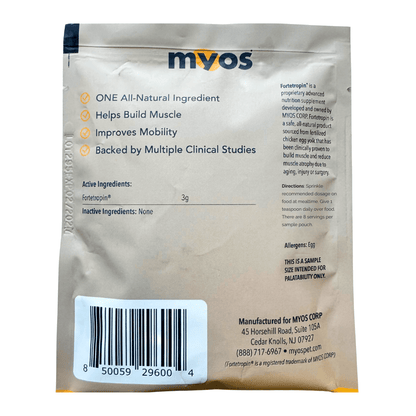 MYOS Canine Muscle Formula Samples Pet Supplies Myos Vet 