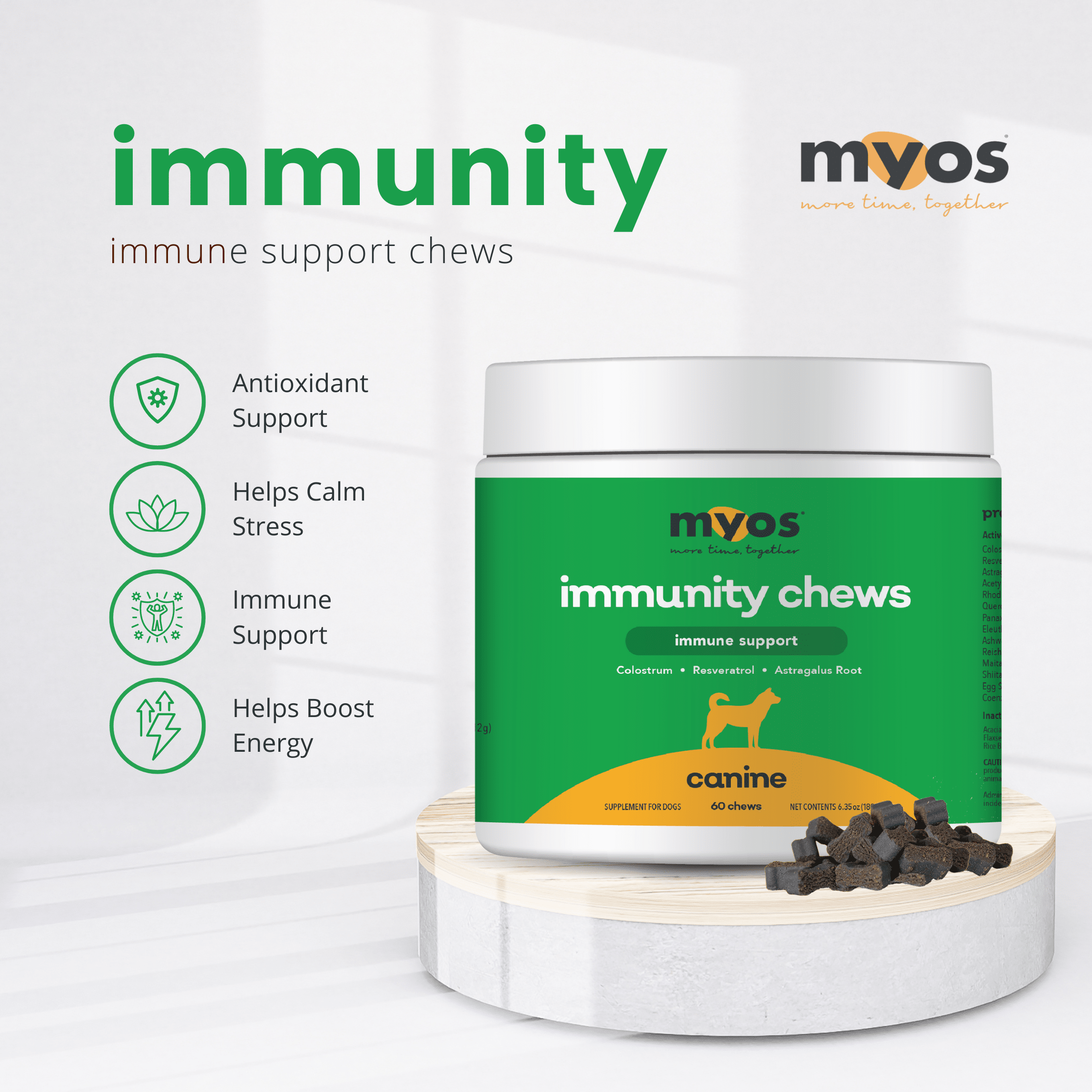 Canine Immunity Chew Dog Supplements myospet.com 