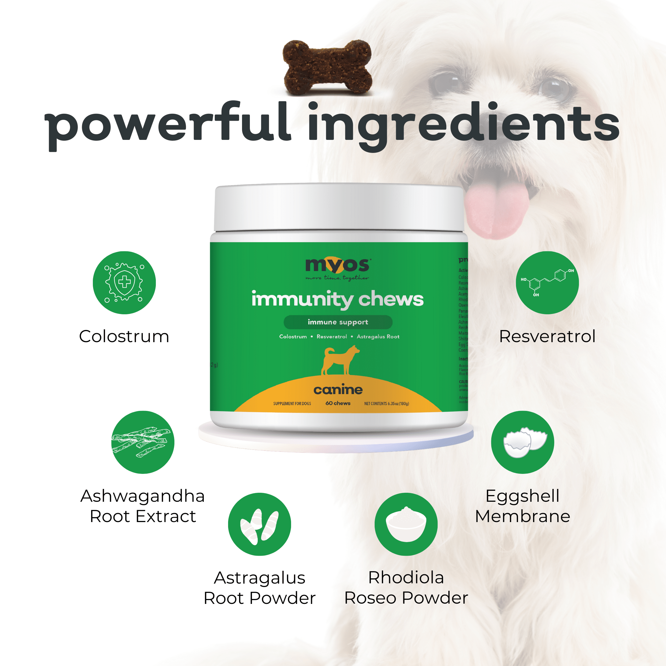 Canine Immunity Chew Dog Supplements myospet.com 