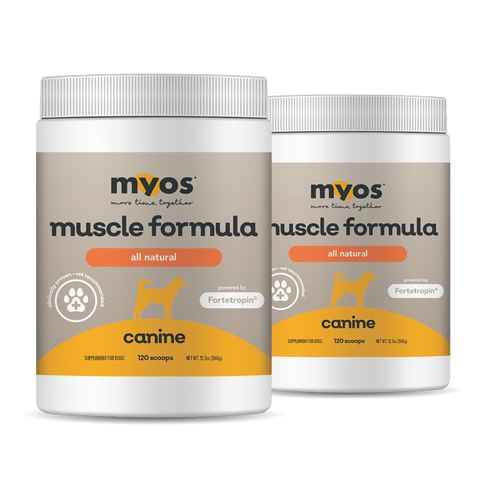 2 Pack Bundle of MYOS Muscle Formula Dog Supplements myospet.com 