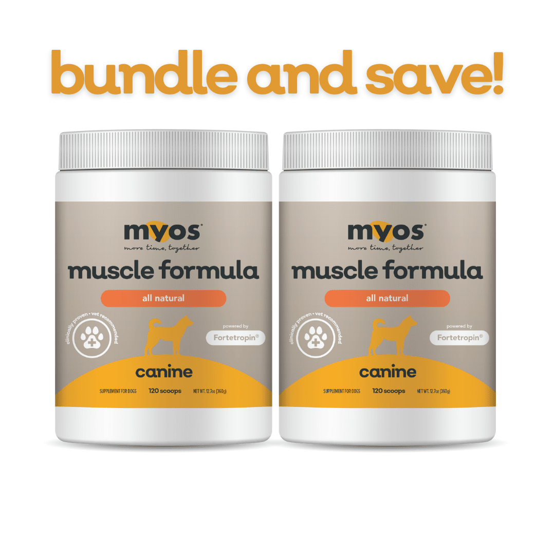 2 Pack Bundle of MYOS Muscle Formula Dog Supplements myospet.com 