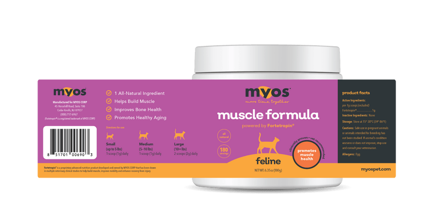 MYOS Feline Muscle Formula Cat Supplements myospet.com 